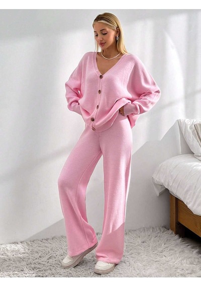 Sayzen Your Shine Basic Hirka Pantolon Alt-üst Takim Sy-2513 Pembe