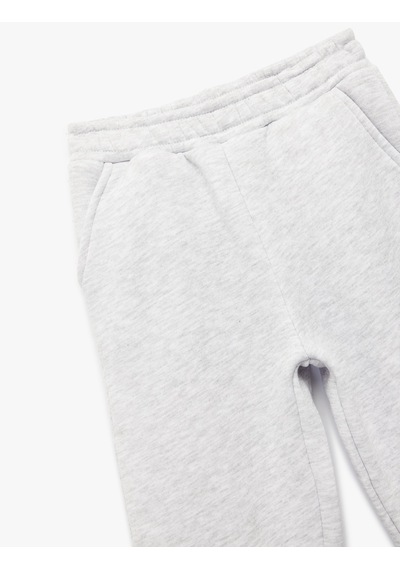Koton Şardonlu Beli Lastikli Baskılı Basic Jogger Eşofman Altı Gri 6wkg40044ak Gri