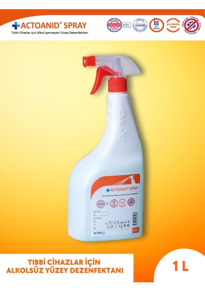 Acto Actoanıd Spray 1 Litre 2 Adet Alkol İçermeyen Yüzey Dezenfekta