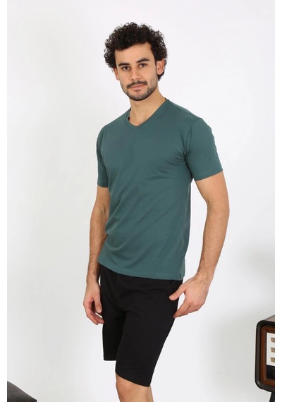 Najmaddin.com Beru Erkek Penye Petrol Rengi 3'lü Pijama Takımı
