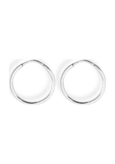 Oya Silver İnce Gümüş Halka Küpe 1.5mm 1.7x1.7cm