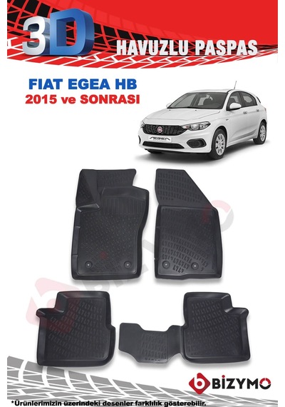Fiat Egea Hb 2015 Ve Sonrası 3D Havuzlu Paspas Takımı