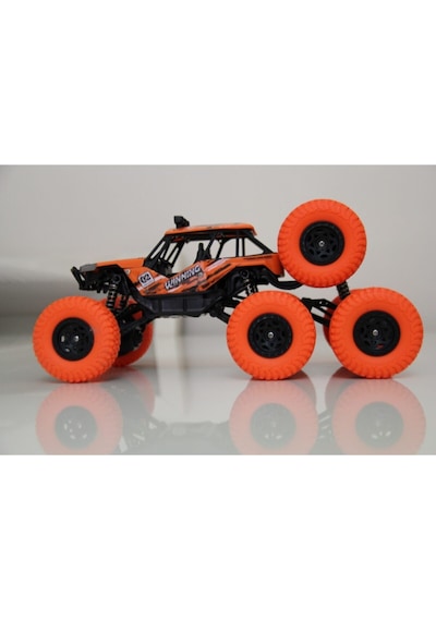Turuncu Süspansiyonlu Jeep 1:18 6x4 Çeker Off Road Şarjlı Uzaktan Kumandalı