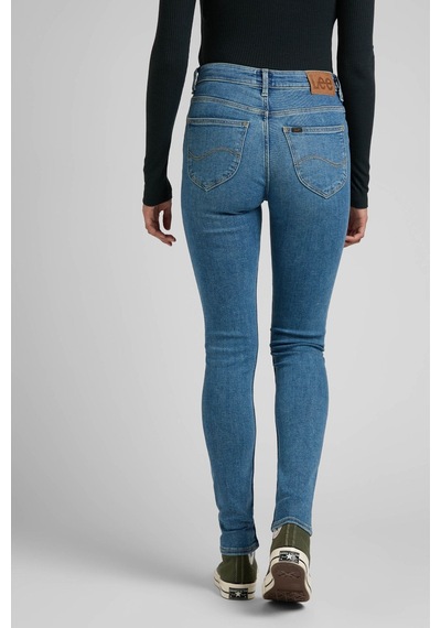 Lee Scarlett Skinny Fit Dar Kesim Yüksek Bel Çok Dar Paça Mavi Kadın Jean Denim Kot Pantolon L626ERKJ Mavi