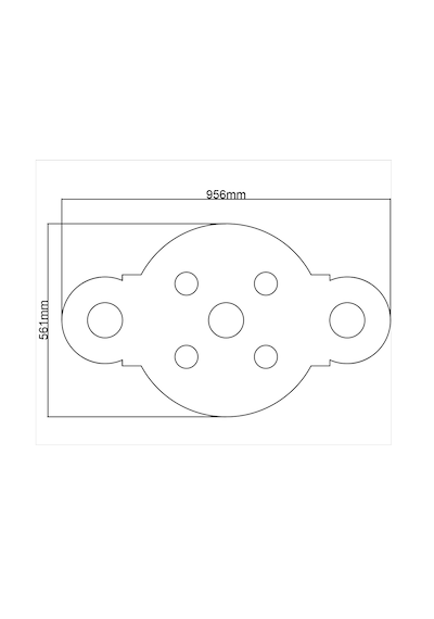 Motifpiyer Tavan Led Spotlu Göbeği-80-56x95cm-yuvarlak