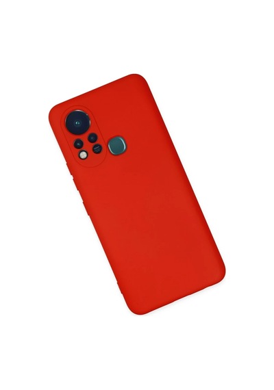 İnfinix Hot 11s Uyumlu Kılıf Nano İçi Kadife Silikon - Kırmızı