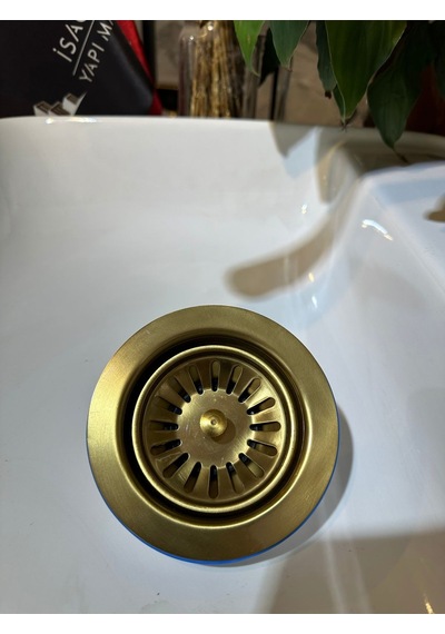 İsaoğlu Yapı Mat Gold Spiralli Musluk Ve Gider Seti Mat Altın Tazzik Ve Basınç Ayarlı Armatür Gold