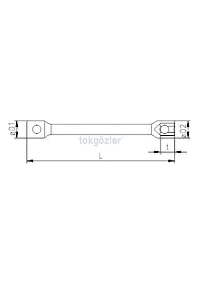 İzeltaş 1870 Ağır Tip Bijon Anahtarı İki Ağız Uzun 24x27 mm