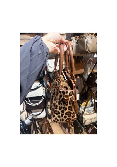 Miami Polo Club Leopar Orijinal Kadın Gold Detaylı El Ve Omuz Çantası Uzun Askısı Mevcuttur En 24 Cm Boy 24 Cm