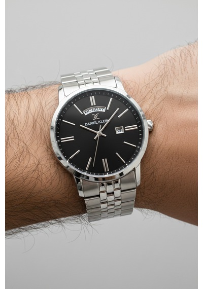 Daniel Klein 8682308439139 Limited Edition Classic Çelik Kordonlu Sevgili Çift Kol Saatleri Gümüş - Siyah