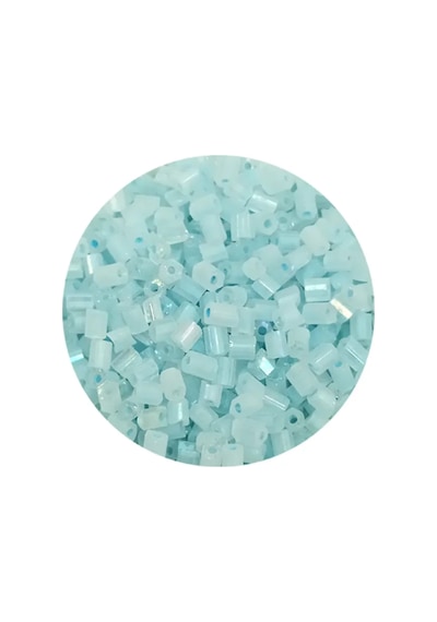 Tedar Kesme Cam Boncuk 2mm - 60 Gram - Maz Buz Mavi - Bnc369 Najmaddin (No:1) 8.5Cm X 10.5 Cm