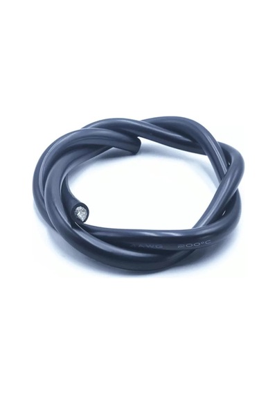 Awg Silikon Kablo 8-10-12-14 Awg 10 Awg 1 Metre-Siyah