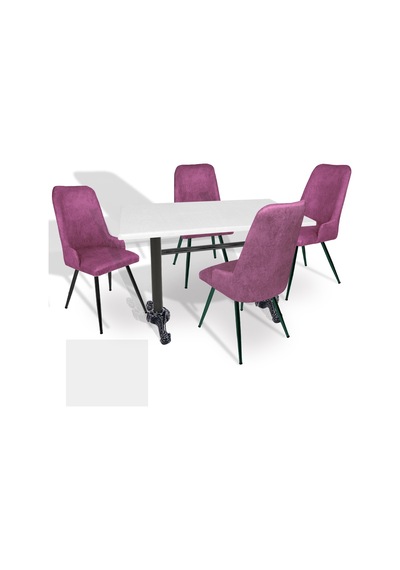 Çipa - Çırağan Mutfak Masa Takımı - 70x120 Werzalit, Wermodin Ve Allzalit Tabla - Beyaz - Mor Çok Renkli Çipa - Çırağan Mutfak Masa Takımı - 70x120 Werzalit, Wermodin Ve Allzalit Tabla - Beyaz - Mor Çok Renkli