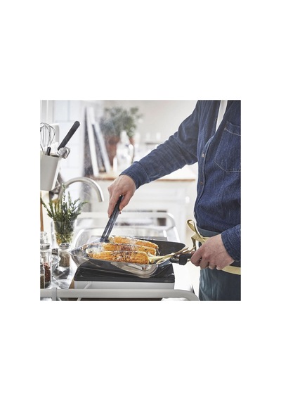 Ikea Mıddagsmat Kızartma Tavası 28 Cm Krom - Siyah 1 Parça Gümüş - Siyah