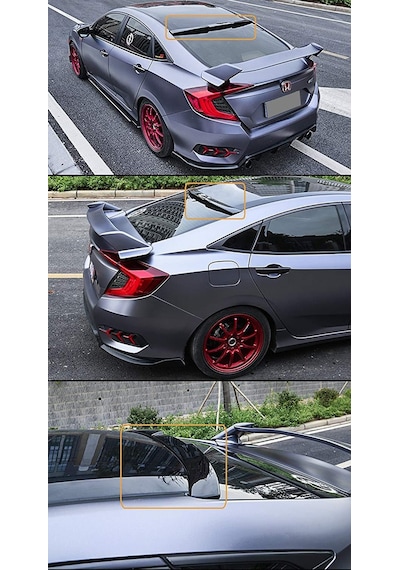 Honda Civic Fc5 Cam Üstü Spoiler Rs Parlak Siyah 2016 - 2021