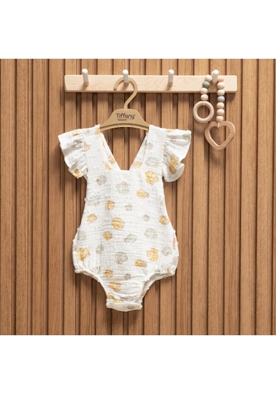 Tiffany Baby & Kids Tiffany Baby Müslin Sea Shell Theme Fırfırlı Body 62028 Ekru
