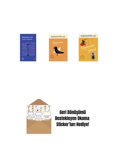 Everest Açıkhava 1 - Sabahattin Ali Seçme Öyküler + Değirmen + Kuyucaklı Yusuf + Okuma Sticker'ları