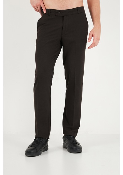 Buratti Normal Bel Regular Fit Düz Paça Pantolon Erkek Pantolon 6843702 Kahve