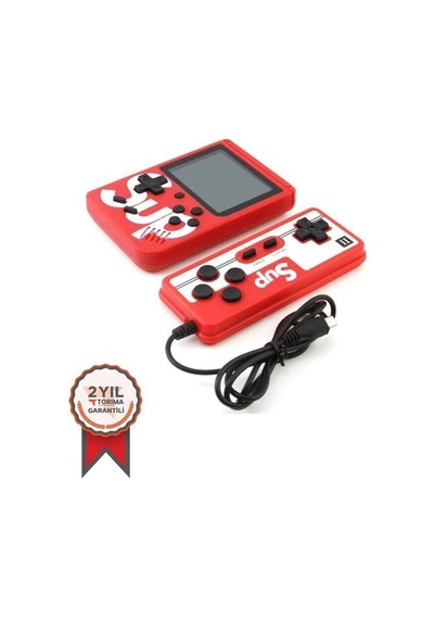 Premium Genç Arkat Sürpriz Gc-01 Çift Kol 400 Nostalji Oyunlu Mini Atari Kırmızı
