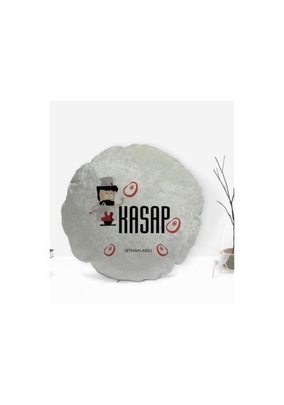 Kişiye Özel Isimli Kasap Tasarımlı Dekoratif Kırlent Yastık-1