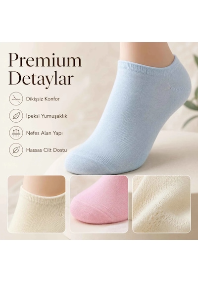 Çorap Giyim Kadın Bambu Dikişsiz Patik Çorap 12 Li Paket Yumuşak, Nefes Alan, Nem Emici Kısa Konç Günlük Çorap Krem, Mavi, Pembe Çok Renkli Çorap Giyim Kadın Bambu Dikişsiz Patik Çorap 12 Li Paket Yumuşak, Nefes Alan, Nem Emici Kısa Konç Günlük Çorap Krem, Mavi, Pembe Çok Renkli