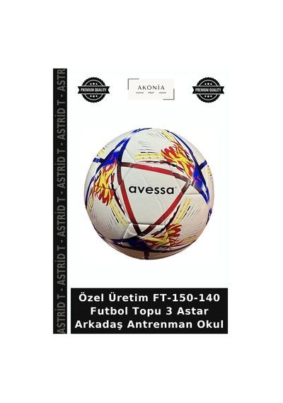 Özel Üretim Ft-150-140 Futbol Topu 3 Astar Arkadaş Antrenman Okul Çok Renkli