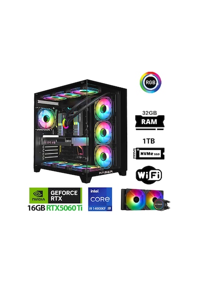 Xaser Lexus X730 i9-14900KF 32 GB 1 TB SSD 16 GB RTX5060Ti Masaüstü Oyuncu Bilgisayarı