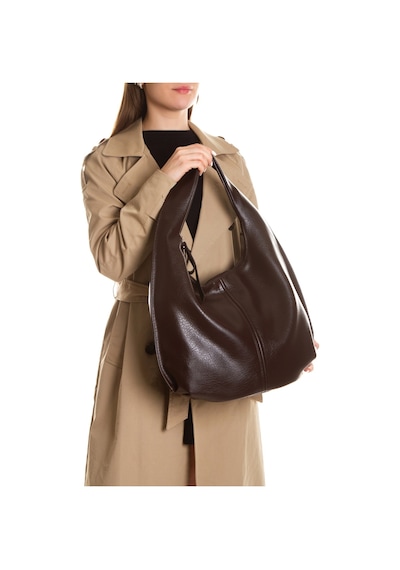 Adelina Bags Acı Kahverengi Salaş Büyük Boy Yumuşak Dokulu Shopper Kol Ve Omuz Çantası Koyu Kahverengi