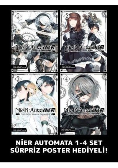 Nier: Automata 1-4 Poster Hediyeli Set / Yoko Taro