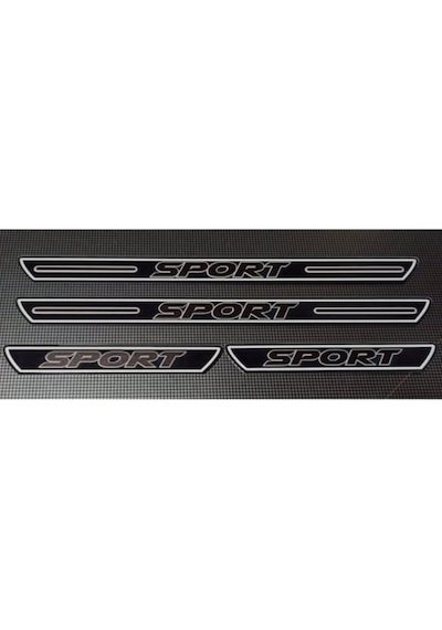 Fiat / Tofaş Serçe İle Uyumlu Sport Yazılı Pleksi Kapı Eşiği Set