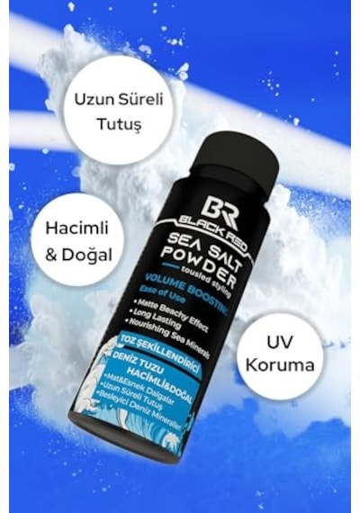 Ayrex Br Deniz Tuzu Toz Wax - Sea Salt Powder Orta Tutuşlu Hacimlendirir Anti Uv Saç Şekillendirici