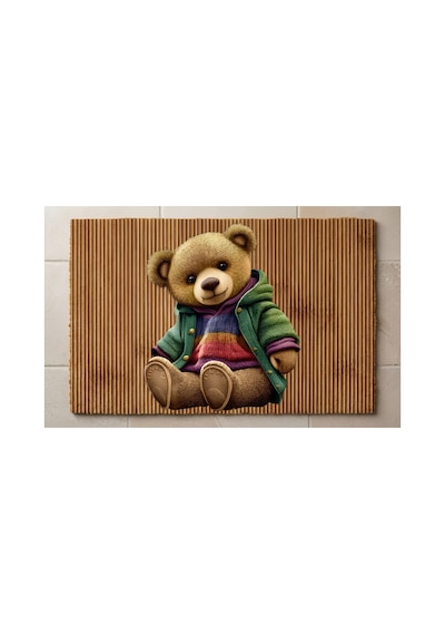 Figürlü Kapı Önü Dijital Baksı Paspas 40 X 60 Cm Mavi Kahverengi - 931337470 Mavi Kahverengi