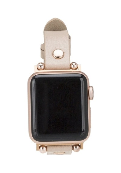 Apple Watch Uyumlu Deri Kordon 42-44-45mm Rt Erc3 Bej Diğer