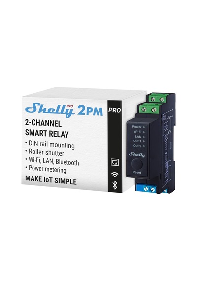 Pro 2pm Wlan & Lan 2 Kanallı Akıllı Röle Şalteri, Akım Ölçümü 25 A Ev Otomasyonu Alexa Ve Google Hom