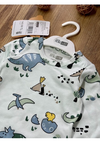 Hello Baby Dinozor Body Yeşil