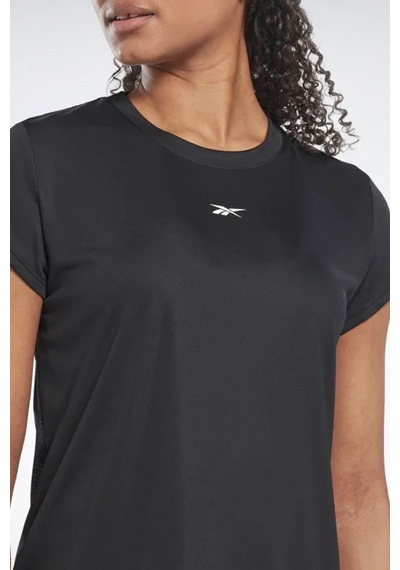 Reebok Wor Commercial Poly Siyah Kadın Kısa Kol T-shirt 000000000101443569 Siyah