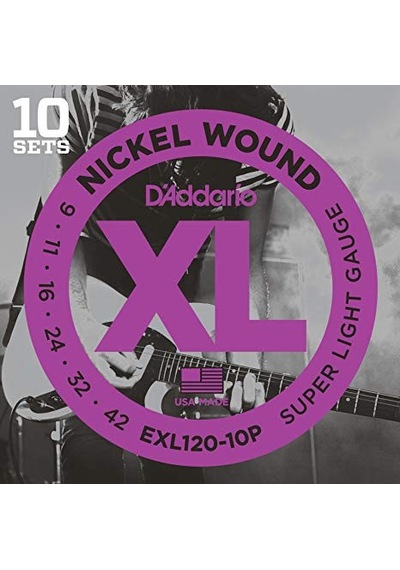 D'addario Exl120-10P Takım Tel Elektro Gitar Teli 009-42 10 Set