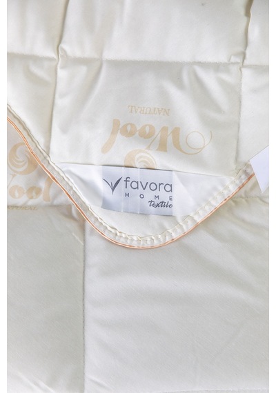 Favora Yün Tek Kişilik Yorgan 155x215 Beyaz
