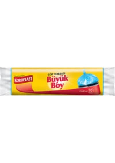 Koroplast Güçlü Çöp Torbası Büyük Boy 10 Adet 12Li