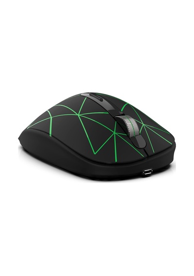 Inca-ınca Iwm-551 Rechargeable 4 Led İlluminated Silent Wireless Mouse Sessiz Micro Usb Kablo Usb+ Type C Desteği Çift Alıcı 2.4ghz Kablosuz Fare Dpı 800 1200 1600 400mah