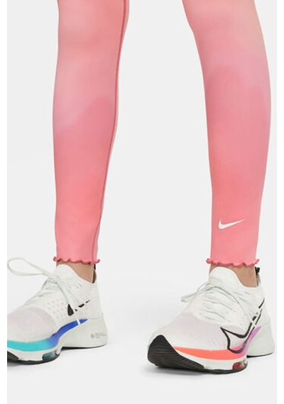Nike One Girls Printed Dri Fit High Rise Leggings Pink Yüksek Belli Çocuk Taytı Pembe