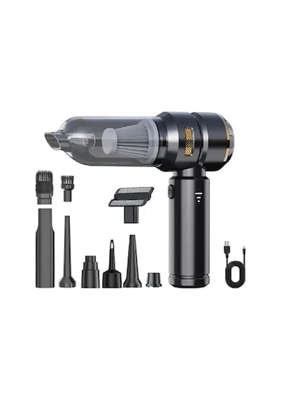Auhma Ahv-02 Kablosuz Araç İçi Süpürge Mor 17000pa Güçlü Vakum Üfleme & Vakum Özellikli 9 Başlık