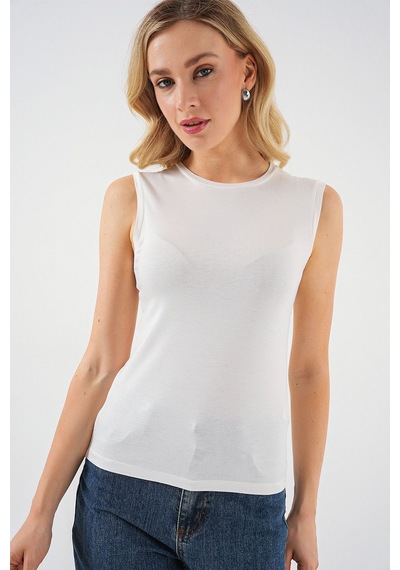 Hiccup Bdart Dik Yaka, Askısız, Fitilli Bodysuit Fildişi