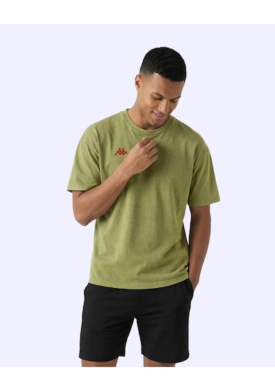 Kappa Jona Tshirt Erkek Yeşil Oversize Tişört