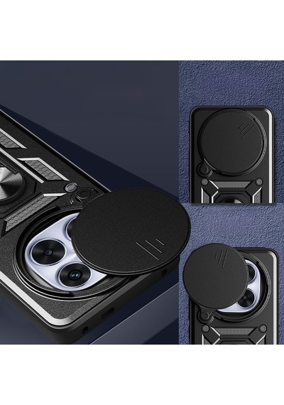 Xiaomi Redmi Note 14 Pro Plus Kılıf Magnetik Standlı Kamera Korumalı Sürgülü Vega Kapak