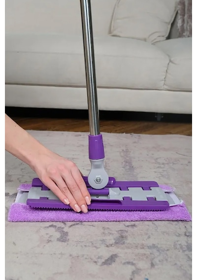 Mandallı Mop Temizlik Seti, Istediğin Bezi Tak, Yer Duvar Cam Tavan Mopu Mikrofiber