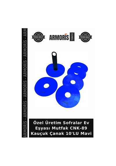 Özel Üretim Sofralar Ev Eşyası Mutfak Cnk-89 Kauçuk Çanak 10'lu Mavi