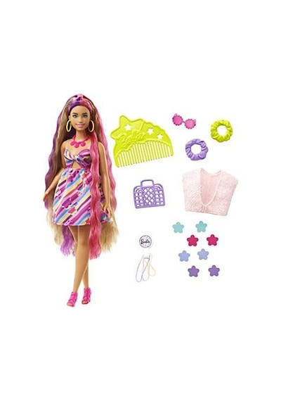 Barbie Tamamen Saç Bebek Kıvrımlı Fantezi Saç HCM89 Lisanslı Ürün