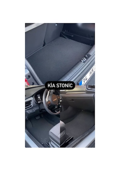 Kia Stonic Araca Özel Yeni Nesil Akıllı Oto Paspas Siyah Siyah