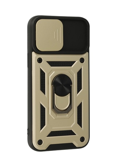 Newface - 668 - iPhone Uyumlu 13 Pro Max Kılıf Pars Lens Yüzüklü Silikon - Csmo-tex - - Gold